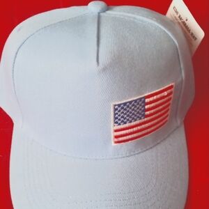 America flag children baseball cap one size fits all baby blue color